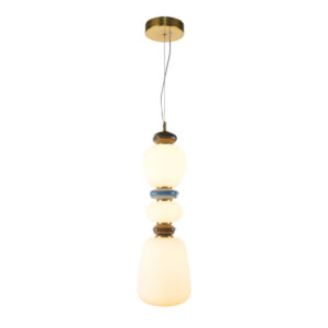 19W LED pakabinamas šviestuvas EVANS, aukso/baltos sp., 3000K