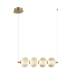 19W LED pakabinamas šviestuvas LAZIE, vario sp./skaidrus, 3000K