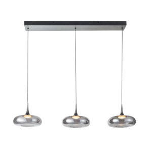 21W LED pakabinamas šviestuvas TENELE, sidabro/dūmų sp., 3000K, dimeriuojamas