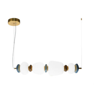 22W LED pakabinamas šviestuvas EVANS, aukso/baltos sp., 3000K
