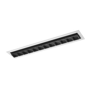 24W LED įleidžiamas šviestuvas HARPER, baltos/juodos sp., 3000K