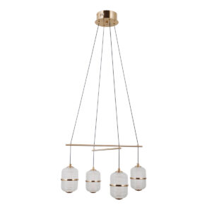 24W LED pakabinamas šviestuvas ALANI, aukso sp./skaidrus, 3000K