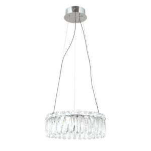 24W LED pakabinamas šviestuvas NOSTA, chromo sp./skaidrus, 3000K