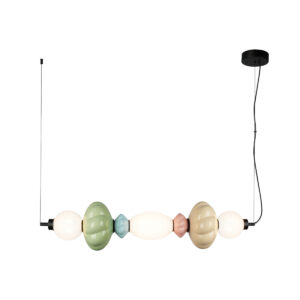 24W LED pakabinamas šviestuvas TORDI, smėlio/žalios/rožinės/mėlynos/matinės baltos sp., 3000K
