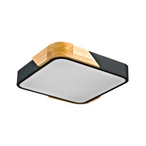 24W LED paviršinis šviestuvas SANTER, medžio/baltos/juodos sp., 3000K