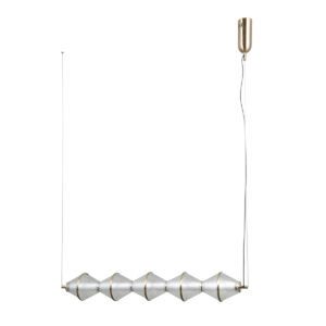 25W LED pakabinamas šviestuvas FUENTE, aukso sp./skaidrus, 3000K