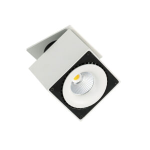 28W LED įleidžiamo montavimo šviestuvas SEVILLA SQUARE, baltos/juodos sp., 4000K