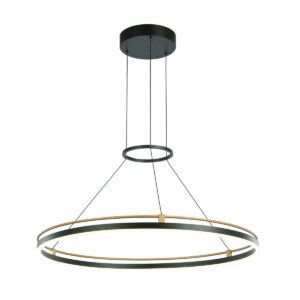 28W LED pakabinamas šviestuvas MERLOT, juodos/aukso sp., 3000K
