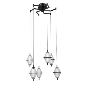 30W LED pakabinamas šviestuvas FUENTE, juodos sp./skaidrus, 3000K