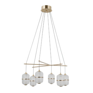 32W LED pakabinamas šviestuvas ALANI, aukso sp./skaidrus, 3000K