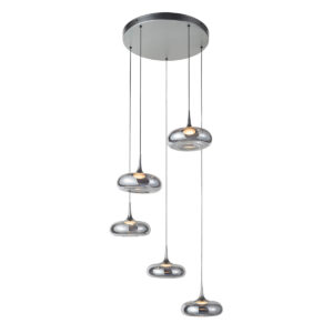 35W LED pakabinamas šviestuvas TENELE, sidabro/dūmų sp., 3000K, dimeriuojamas