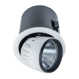 38W LED įleidžiamo montavimo šviestuvas TANTO, baltos/juodos sp., 3000K