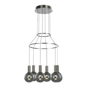 40W LED pakabinamas šviestuvas ARIA, chromo/dūmų sp., 3000K, dimeriuojamas