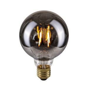 4W LED lemputė, G95, E27, dūmų sp., 2200K, dimeriuojama