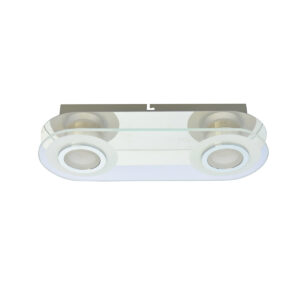 5,5W LED lubinis šviestuvas FLAVIO, chromo/baltos sp./skaidrus, 3000K