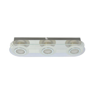 5,5W LED lubinis šviestuvas FLAVIO, chromo/baltos sp./skaidrus, 3000K
