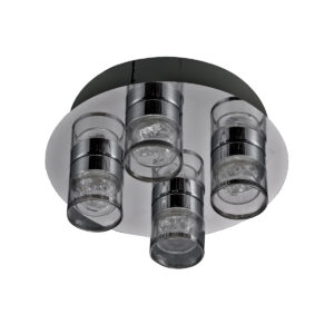 5,5W LED paviršinis šviestuvas MARC, chromo sp./skaidrus, 3000K