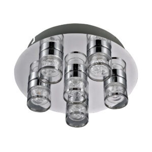 5,5W LED paviršinis šviestuvas MARC, chromo sp./skaidrus, 3000K