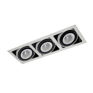 54W LED įleidžiamas šviestuvas ALESSO, baltos/juodos sp., 3000K