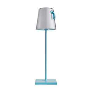 5W LED įkraunamas stalo šviestuvas OSTAP, mėlynas, 3000K/RGB, IP54, su USB jungtimi