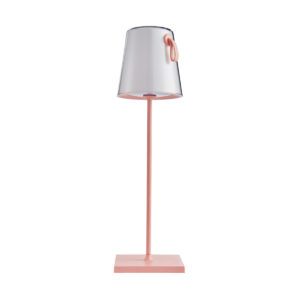 5W LED įkraunamas stalo šviestuvas OSTAP, rožinės sp., 3000K/RGB, IP54, su USB jungtimi