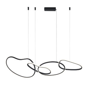 60W LED pakabinamas šviestuvas FONTE, juodas, 3000/4000/6000K