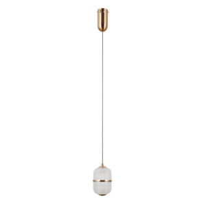 6W LED pakabinamas šviestuvas ALANI, aukso sp./skaidrus, 3000K
