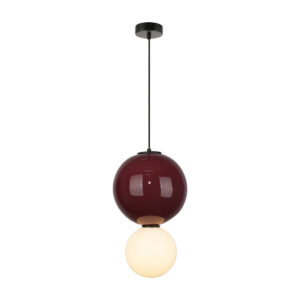7W LED pakabinamas šviestuvas PIEVE, raudonos/violetinės/matinės baltos sp., 3000K