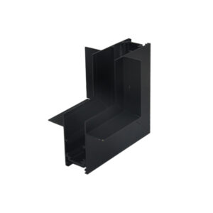 L tipo įleidžiamo magnetinio bėgelio kampinis sujungimas MAGNETIC, juodas