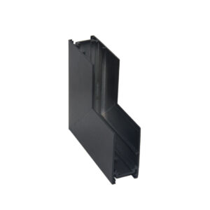 L tipo paviršinio magnetinio bėgelio kampinis sujungimas MAGNETIC, juodas