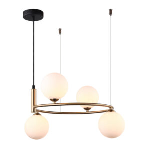 Pakabinamas šviestuvas AMILY, 4xG9, aukso/baltos sp.