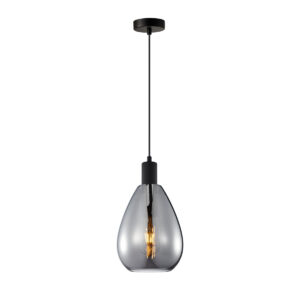 Pakabinamas šviestuvas ZULO, 1xE27, juodos/dūmų sp.