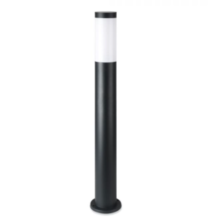 Pastatomas lauko šviestuvas V-TAC, E27, nerūdijantis plienas, IP44, 80cm aukščio, juodas