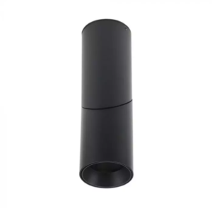 Paviršinis šviestuvas V-TAC, GU10, juodas, aukštis 20cm