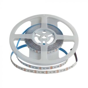 12W/m LED juosta, 120LED/m, 24V, RGB, 5 metrų ritė