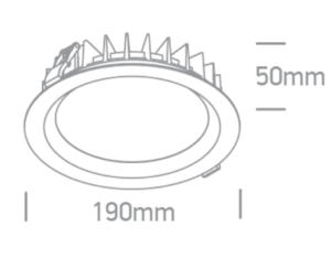 25W LED įleidžiamas šviestuvas, juodas, 3000/4000/5000K, IP65, 10125BX/B/V