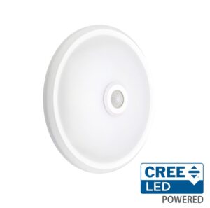 12W LED paviršinis šviestuvas, baltas, 3000/4000/6000K, su judesio davikliu, CREE LED chip