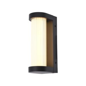 8W LED sieninis šviestuvas, juodas, 3000K, IP44