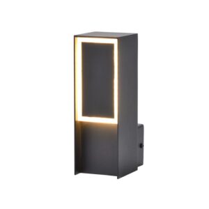 5W LED sieninis šviestuvas, juodas, 3000K, IP54