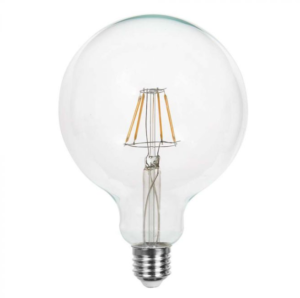 10W LED filamentinė lemputė, G125, E27, 3000K