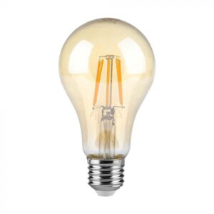 10W LED filamentinė lemputė, E27, A60, 2200K, gintaro sp.