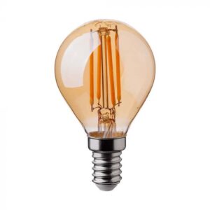 4W LED filamentinė lemputė, E14, P45, gintaro sp., 2200K