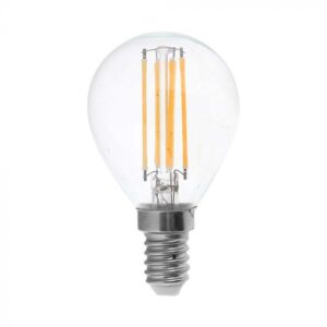 6W LED filamentinė lemputė, P45, E14, 4000K