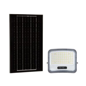 12W LED prožektorius su saulės baterija, juodas, 3000/4500/6500K, dimeriuojamas