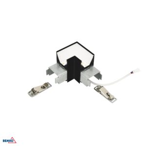 13,5-40W LED linijinio šviestuvo LARQUES L formos sujungimas, juodas, 3000/3500/4000K