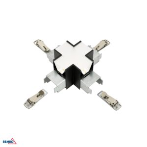 13,5-40W LED linijinio šviestuvo LARQUES X formos sujungimas, juodas, 3000/3500/4000K
