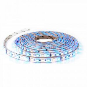 8W/m LED juosta, 60 LED/m, RGB + 3000K, 5 metrų ritė
